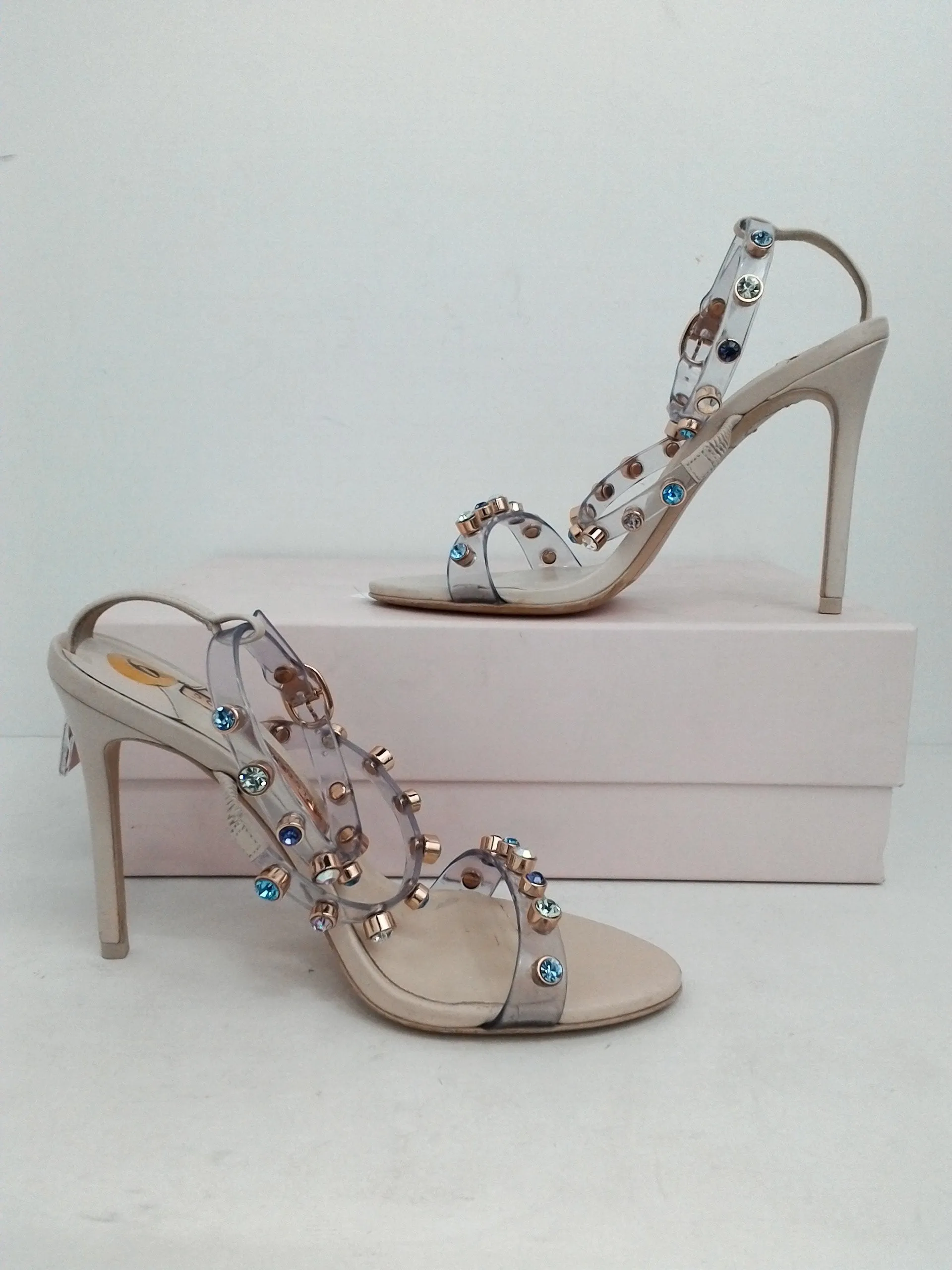 Sophia Webster Women's Rosalind Gem Nude Sandal Size 36 M