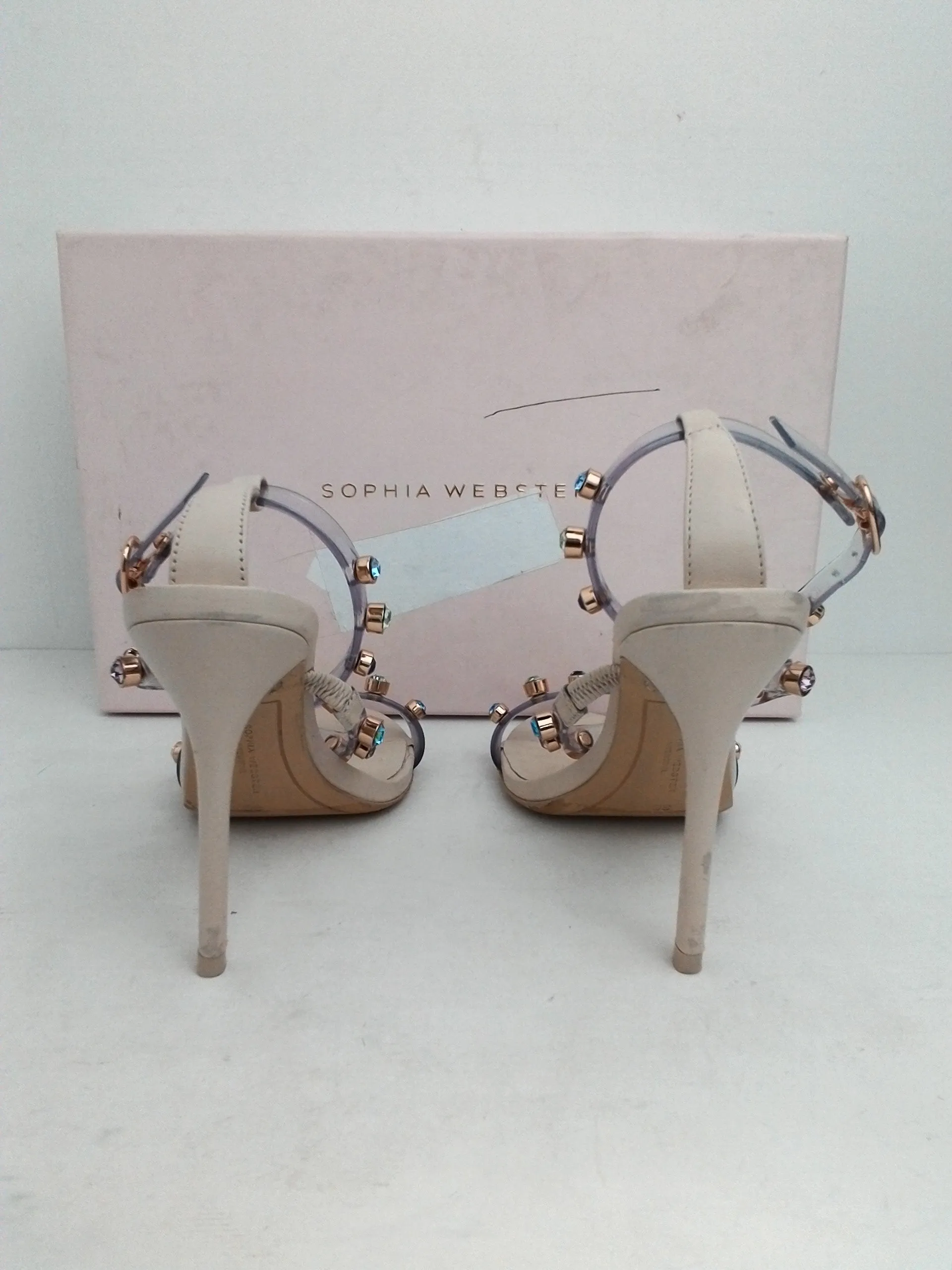 Sophia Webster Women's Rosalind Gem Nude Sandal Size 36 M