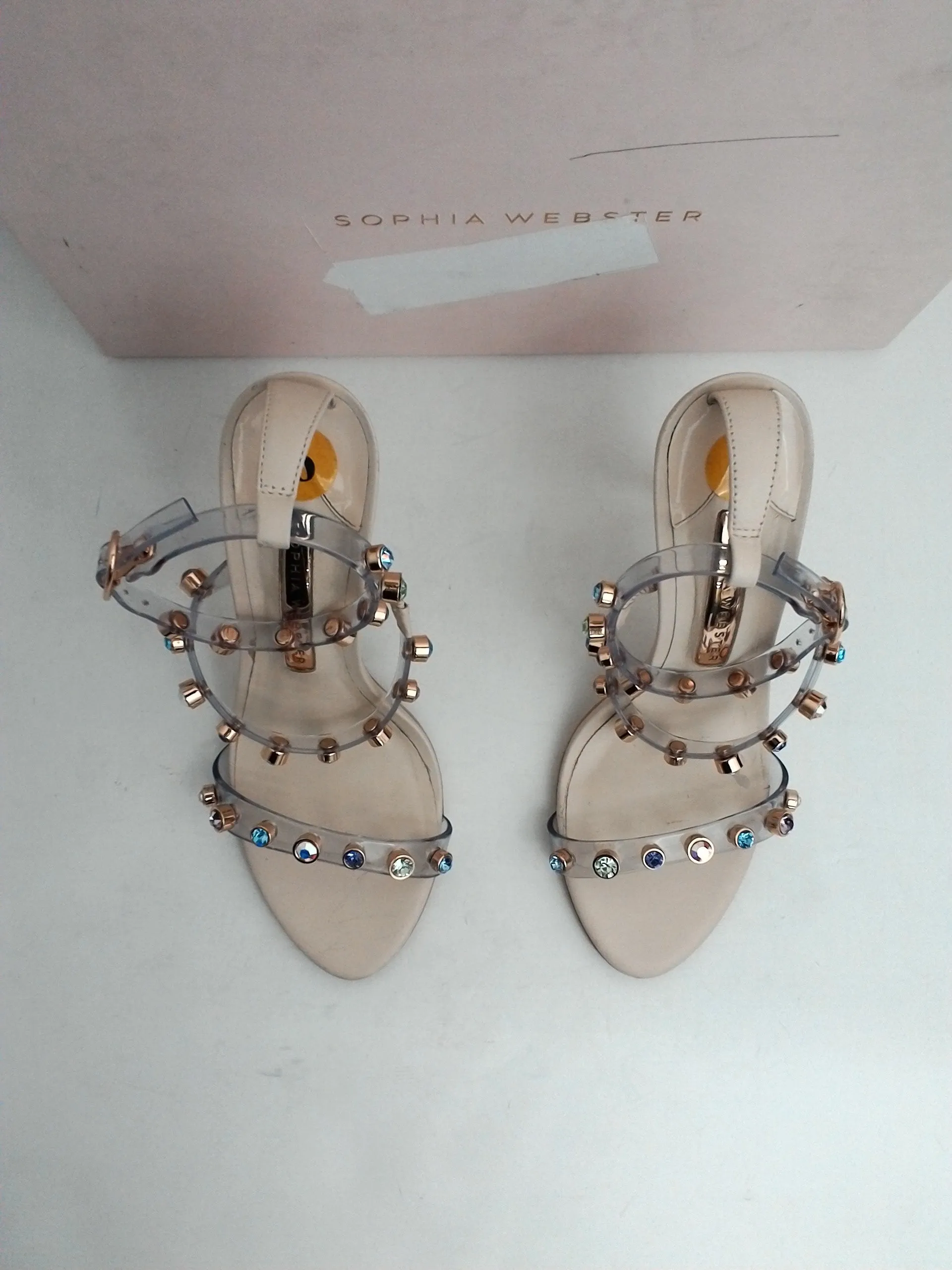 Sophia Webster Women's Rosalind Gem Nude Sandal Size 36 M