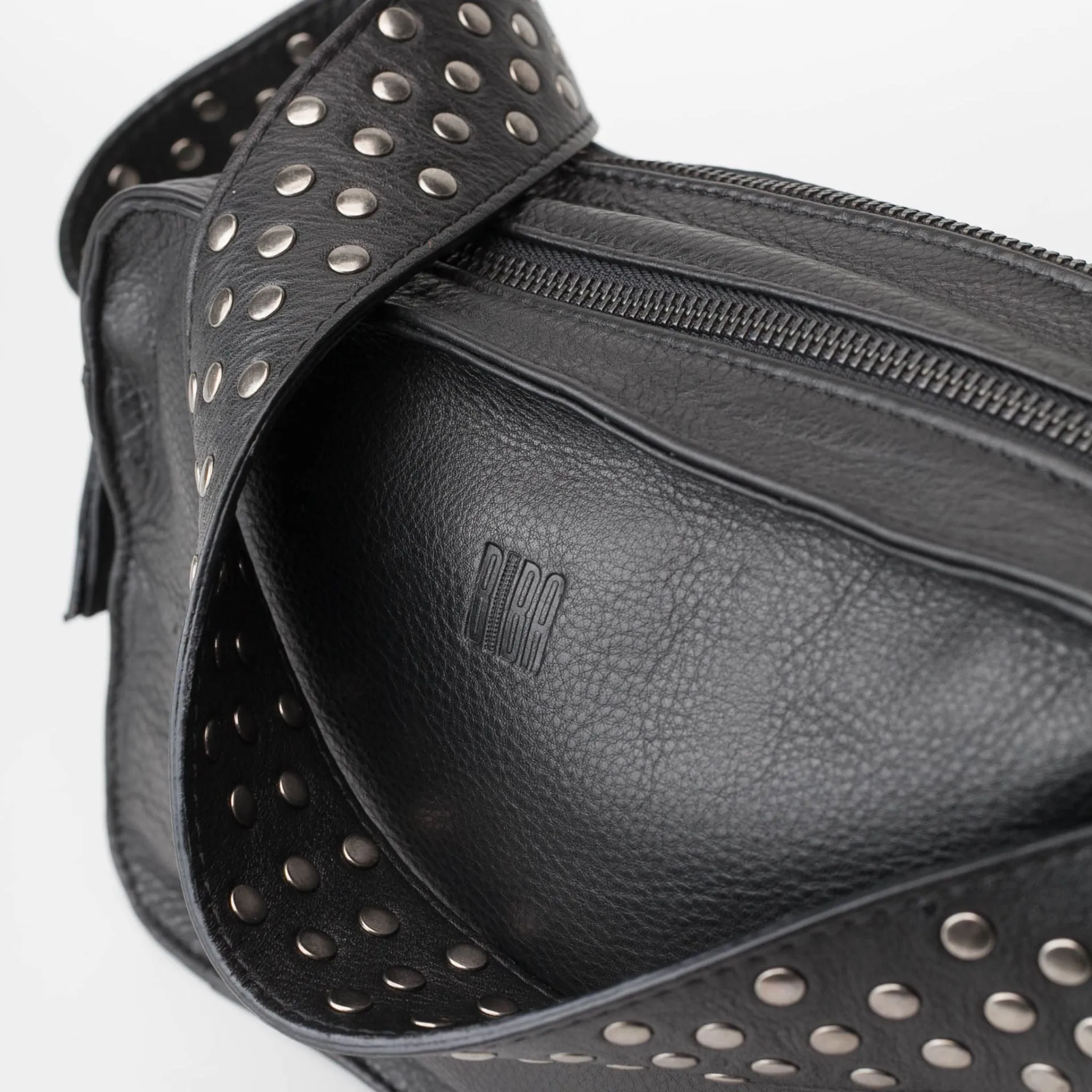 Studded Strap Leather Bag