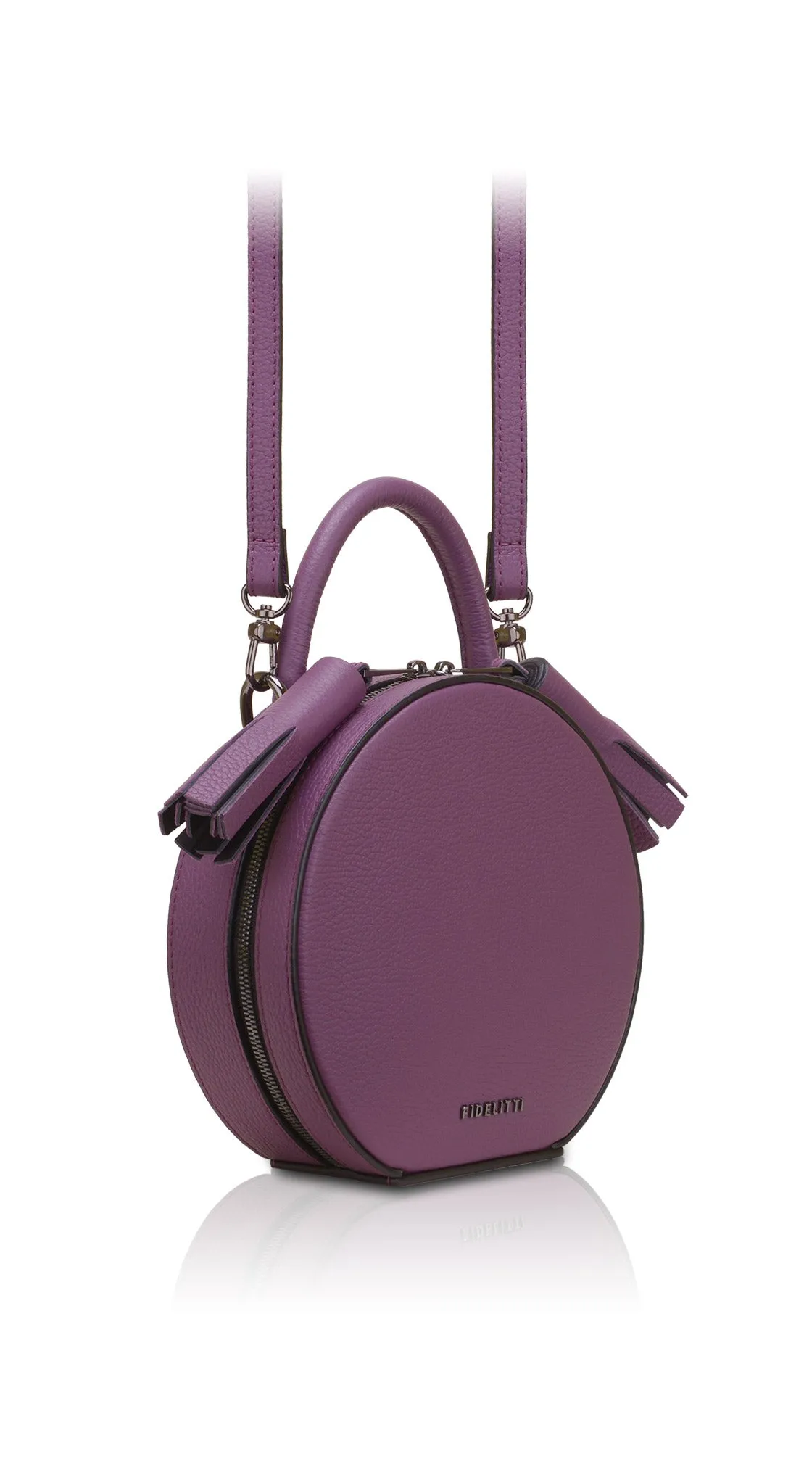 Woman Leather Bag Lady Anne Tesoro Lavender