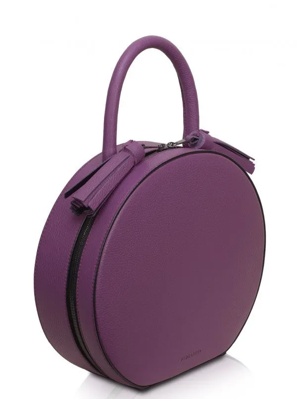 Woman Leather Bag Lady Anne Tesoro Lavender