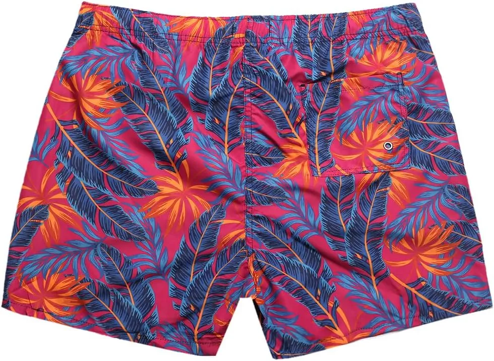 Womens Swim Trunks Print Shorts Women Beach Shorts  Quick-Dry Floral & Tropical Board Shorts with Pockets