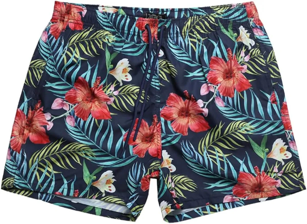 Womens Swim Trunks Print Shorts Women Beach Shorts  Quick-Dry Floral & Tropical Board Shorts with Pockets