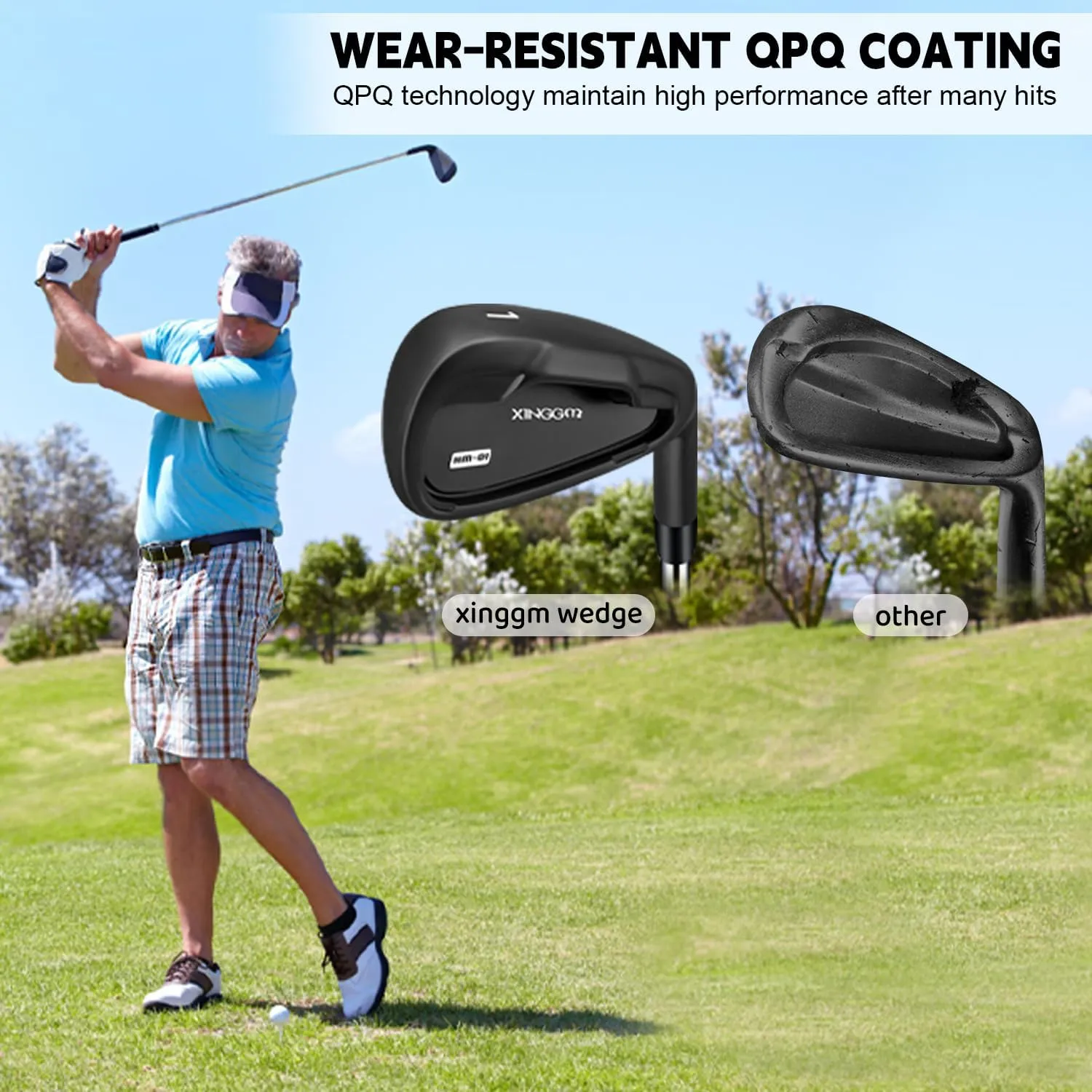 XM-01 Individual Golf Irons or Golf Irons Set - Premium Men Golf Club Iron with Steel Shaft for Right Hand Golfers Stiff Flex